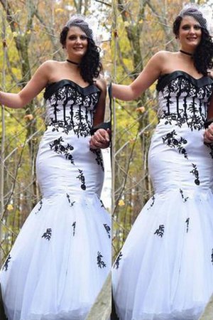 Vestido de Fiesta en Tul de Sin mangas de Escote Corazón de Apliques - Foto 1