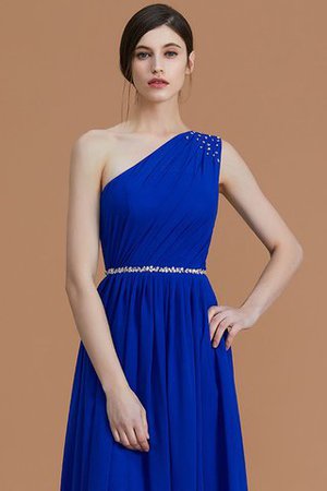 A-Linie Normale Taille Prinzessin Bodenlanges Brautjungfernkleid aus Chiffon - Bild 3