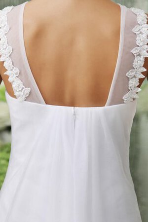 Robe de mariée sexy décontracté avec sans manches avec chiffon decoration en fleur - Photo 5