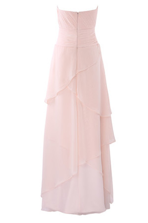 Kirche Chiffon formelles stilvolles Abendkleid mit natürlicher Taille ohne Träger - Bild 5