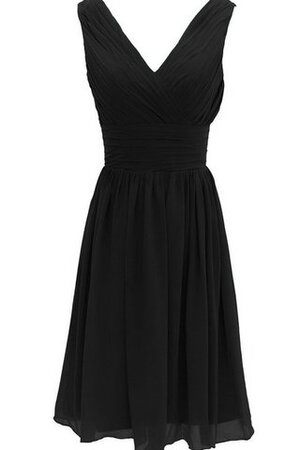 Plissiertes gerüschtes a linie Chiffon kurzes Brautjungfernkleid - Bild 8