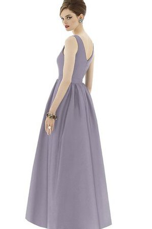 Robe demoiselle d'honneur plissé sachet de col en v longueur au ras du sol - Photo 2