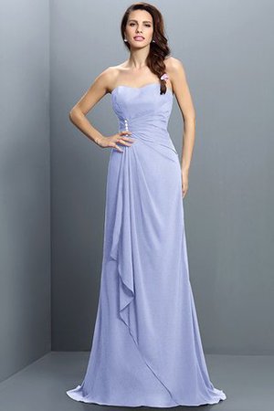 Ärmelloses Chiffon Sweep train Brautjungfernkleid mit Rücken Schnürung mit Plissierungen - Bild 17