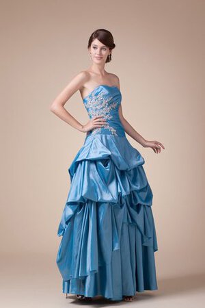 Plissiertes Ärmelloses Duchesse-Linie Quinceanera Kleid mit Applikation mit Pick-Ups - Bild 3