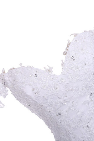 Schulterfrei a linie Kapelle Schleppe schwingendes formelles Brautkleid mit Kristall - Bild 3