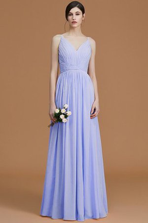 Abito da Damigella A Terra Naturale Principessa in Chiffon A-Line - Foto 23