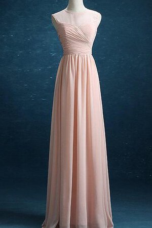 Abito da Damigella Elegante Senza Maniche Lupetto Semplice in Chiffon A-Line - Foto 1