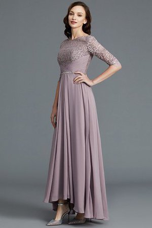 Robe mère de mariée de princesse asymétrique ligne a manche nulle avec chiffon - Photo 5