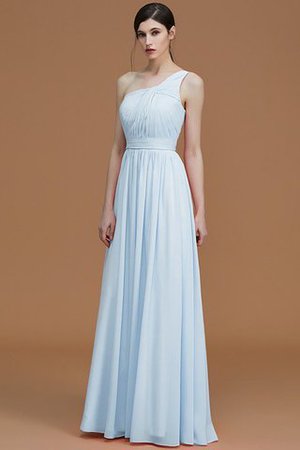 Ärmelloses Chiffon A Linie Gerüschtes Ein Schulterfreies Brautjungfernkleid - Bild 24