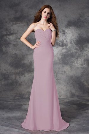 Robe demoiselle d'honneur longue naturel de sirène avec chiffon ruché - Photo 21