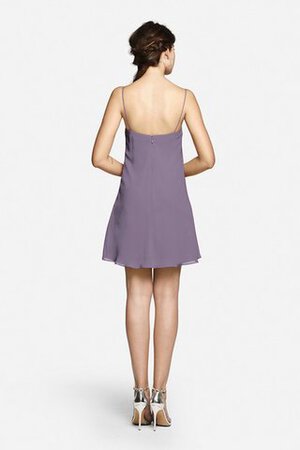 Spaghetti Träger gerüschtes Chiffon kurzes Brautjungfernkleid - Bild 9
