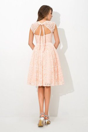 Spaghetti Träger A-Linie Natürliche Taile Mini Brautjungfernkleid mit Reißverschluss - Bild 30