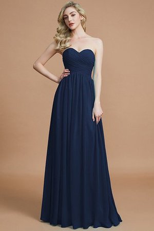 Herz-Ausschnitt Chiffon Ärmelloses Normale Taille Brautjungfernkleid mit hoher Tailler - Bild 15
