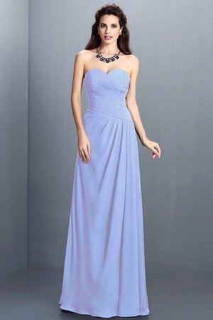Prinzessin Ärmelloses A-Linie Brautjungfernkleid mit Herz-Ausschnitt mit Plissierungen - Bild 17