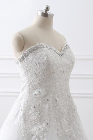 Normale Taille Fabelhaft Prinzessin Brautkleid aus Spitze mit Applike - Bild 3
