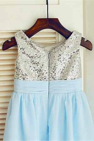 Chiffon Prinzessin Empire Taille Paillette Paillettenbesetztes Blumenmädchenkleid - Bild 5