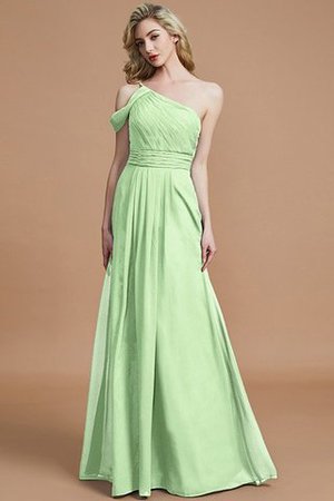 Vestido de Dama de Honor de Natural de Un sólo hombro de Hasta el suelo - Foto 33