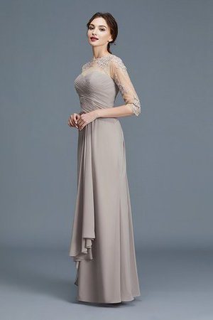 A-Line Prinzessin Normale Taille Dreiviertel Länge Ärmeln Bodenlanges Brautmutterkleid - Bild 5