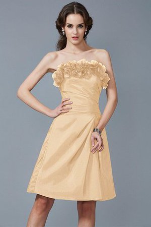 Robe demoiselle d'honneur facile en taffetas de fourreau de bustier fermeutre eclair - Photo 6