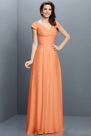 Prinzessin Chiffon Empire Taille Brautjungfernkleid mit Plissierungen mit Drapierung - Bild 20