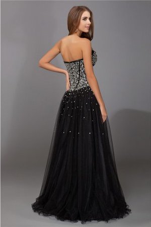 Satin Reißverschluss Normale Taille Bodenlanges Stilvolles Abendkleid - Bild 2