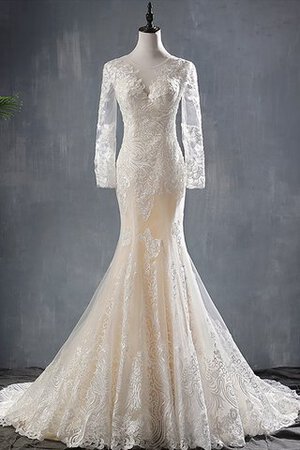 Robe de mariée en dentelle brillant salle interne de traîne courte distinguee - Photo 1