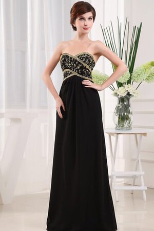 Perlenbesetztes enganliegendes luxus langes Abendkleid mit Applike - Bild 3