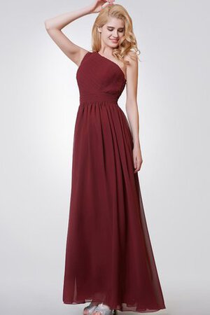 Chiffon plissiertes langes luxus bodenlanges Brautjungfernkleid ohne Ärmeln - Bild 1