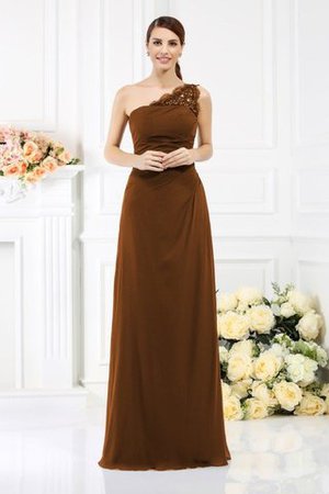 One Schulter Enges Ärmelloses Anständiges Brautjungfernkleid mit Reißverschluss - Bild 4