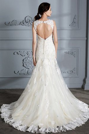 Robe de mariée naturel de traîne moyenne manche nulle de sirène au bord de la mer - Photo 2