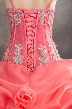 Spaghetti Träger Duchesse-Linie Quinceanera Kleid mit Rüschen mit Applikation - Bild 5