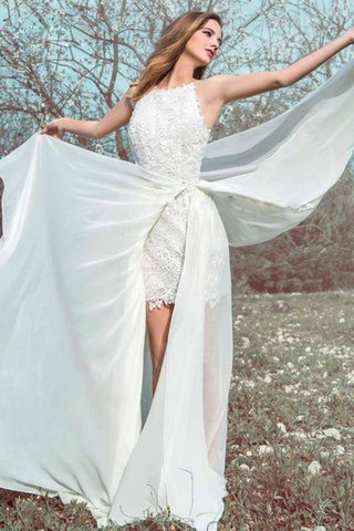 Robe de mariée facile nature femme branché avec sans manches avec chiffon - Photo 2