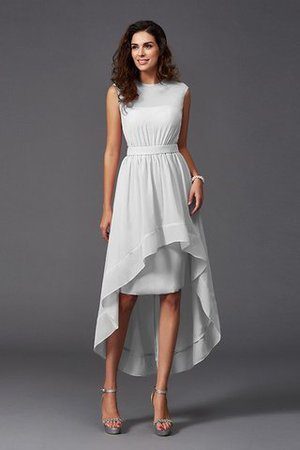 Normale Taille Reißverschluss Prinzessin A Linie Brautjungfernkleid mit Schleife - Bild 19
