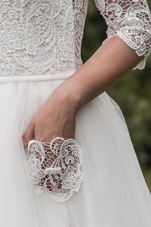 Robe de mariée informel longueur mollet appliques v col profonde a-ligne - Photo 2