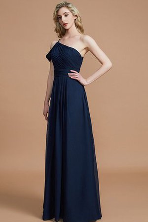 A-Linie Ein Schulterfreies Prinzessin Bodenlanges Brautjungfernkleid aus Chiffon - Bild 5