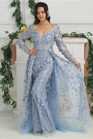 Robe de bal avec fleurs merveilleux en tulle jusqu'au sol moderne - Photo 1