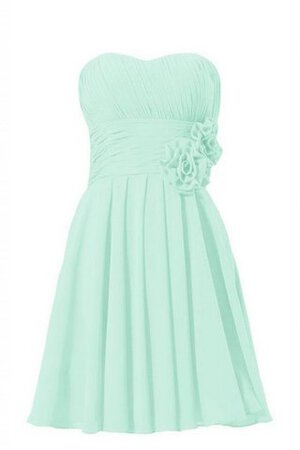 Vestido de Dama de Honor en Gasa de Escote Corazón de Natural de Corto de Sin mangas - Foto 1