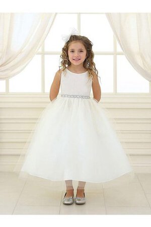 Vestido de Floristas de Corte Evasé de Hasta el Tobillo de Escote redondo de Fajas - Foto 3