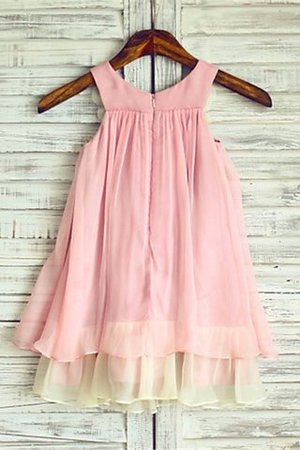 Robe de cortège enfant avec chiffon avec fleurs longueur mollet de princesse ruché - Photo 2