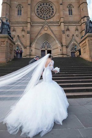Robe de mariée a eglise grosses soldes en tout plein air en tulle romantique - Photo 2