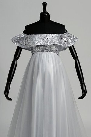 Robe de bal facile moderne avec perle de traîne courte avec manche courte - Photo 4