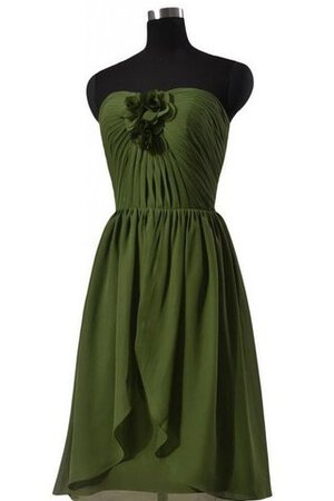 Robe demoiselle d'honneur naturel avec gradins fermeutre eclair a-ligne avec chiffon - Photo 2
