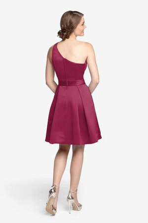 Plissiertes Ein Schulter mini Brautjungfernkleid - Bild 13