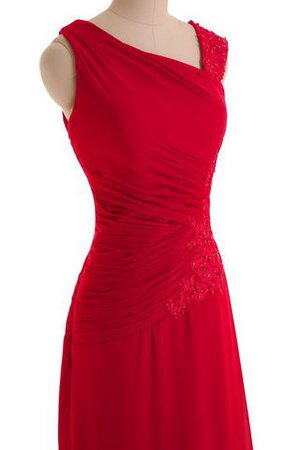 Abito da Damigella moda Spacco Anteriore con Applique in Chiffon A-Line con Increspato - Foto 9