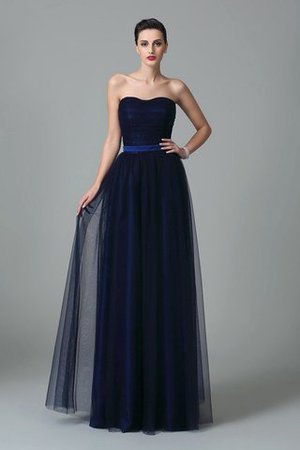 Ärmelloses Herz-Ausschnitt Prinzessin Reißverschluss Sittsames Brautjungfernkleid - Bild 1