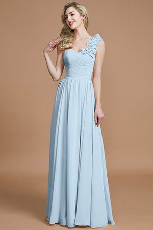 Abito da Damigella Monospalla Senza Maniche in Chiffon A-Line Principessa - Foto 23