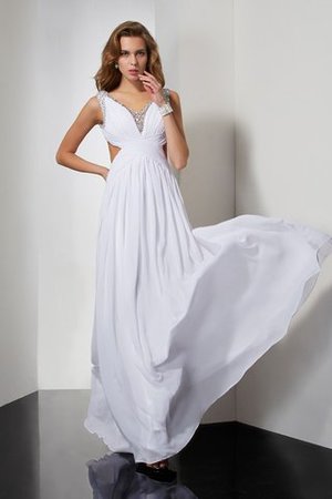Normale Taille A-Line Ärmelloses Anständiges Bodenlanges Abendkleid - Bild 1