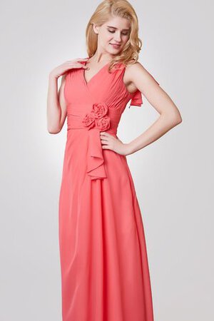 Robe demoiselle d'honneur plissé facile ruché fermeutre eclair avec manche courte - Photo 5
