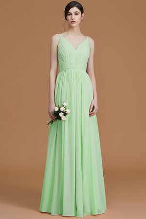 Abito da Damigella A Terra Naturale Principessa in Chiffon A-Line - Foto 32
