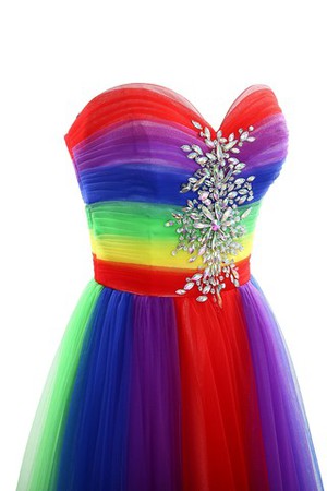 Dom Garten Duchesse-Linie A-Linie formelles Abendkleid aus Tüll - Bild 5